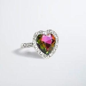 TORRID GEMSTONE HEART RING NWOT
